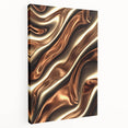 Fluid Art Paintings for Walls in Bronze Waves - Fluid Abstract Art Collection