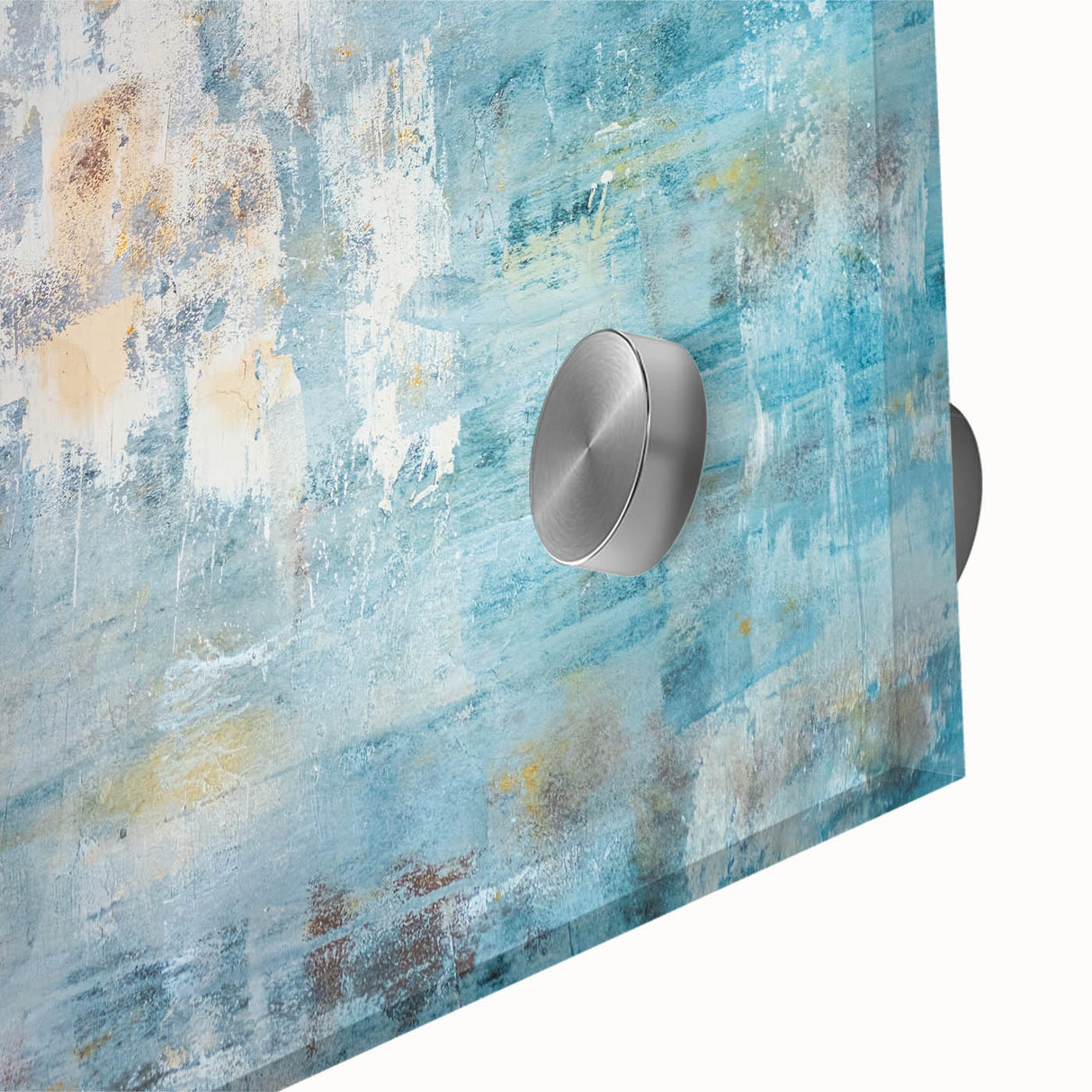 Textured Abstract Wall Art – Blue and Yellow Modern Canvas Art