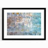 Textured Abstract Wall Art – Blue and Yellow Modern Canvas Art