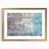 Textured Abstract Wall Art – Blue and Yellow Modern Canvas Art