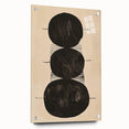 Abstract Geometric Framed Art – Minimalist Black Circles on Beige