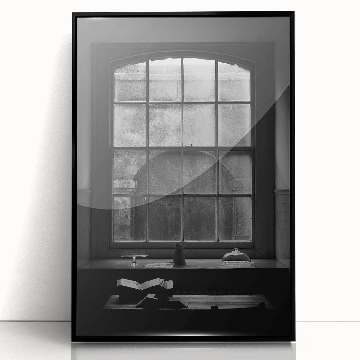 Abstract Canvas Wall Art – Moody Black & White Minimalist Print