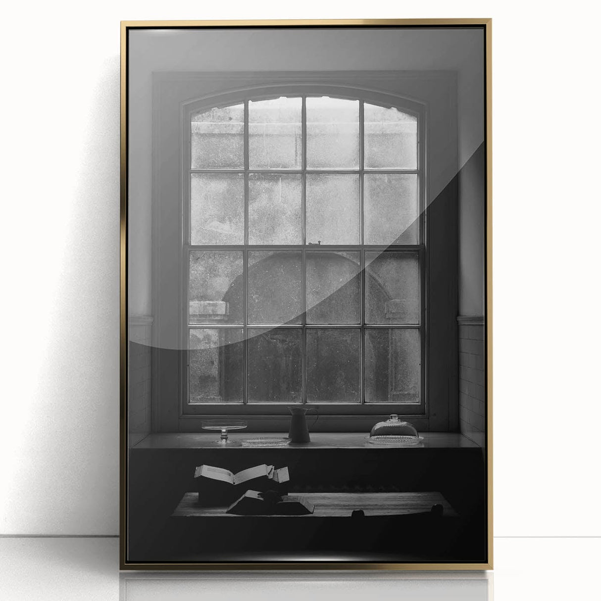 Abstract Canvas Wall Art – Moody Black & White Minimalist Print