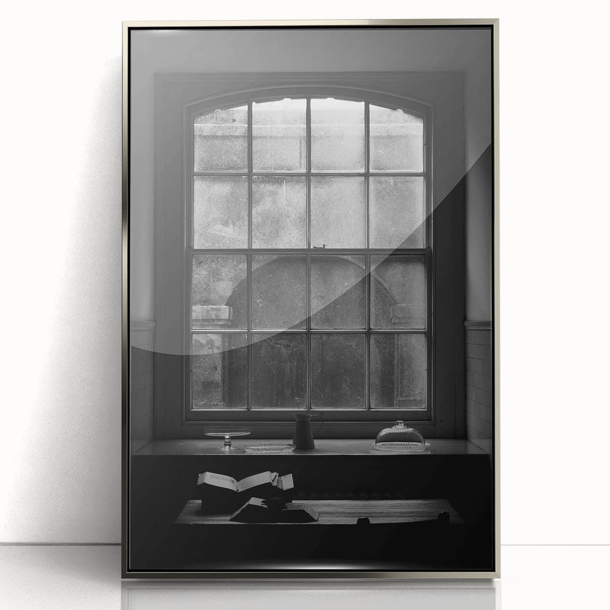 Abstract Canvas Wall Art – Moody Black & White Minimalist Print