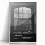 Abstract Canvas Wall Art – Moody Black & White Minimalist Print