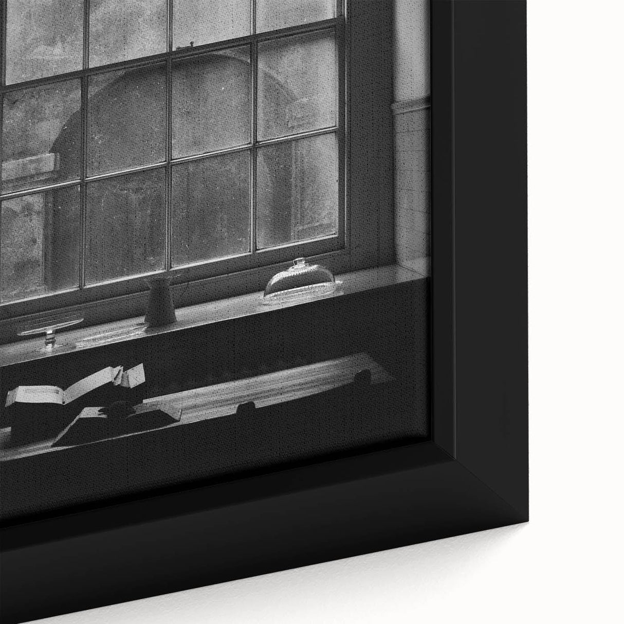 Abstract Canvas Wall Art – Moody Black & White Minimalist Print