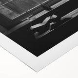 Abstract Canvas Wall Art – Moody Black & White Minimalist Print