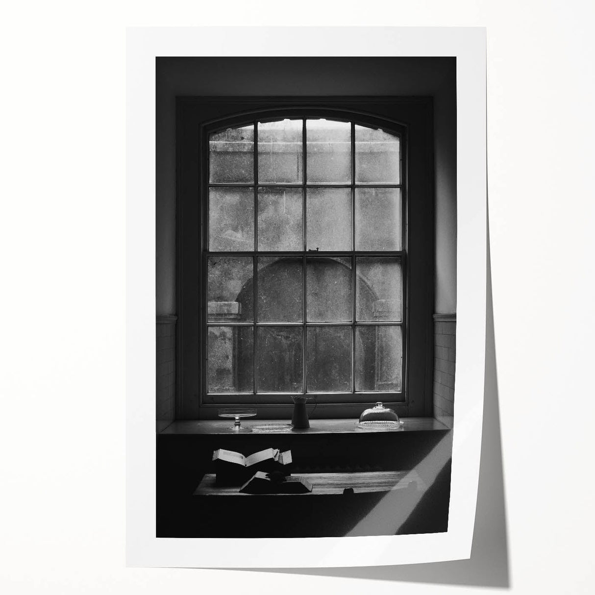 Abstract Canvas Wall Art – Moody Black & White Minimalist Print