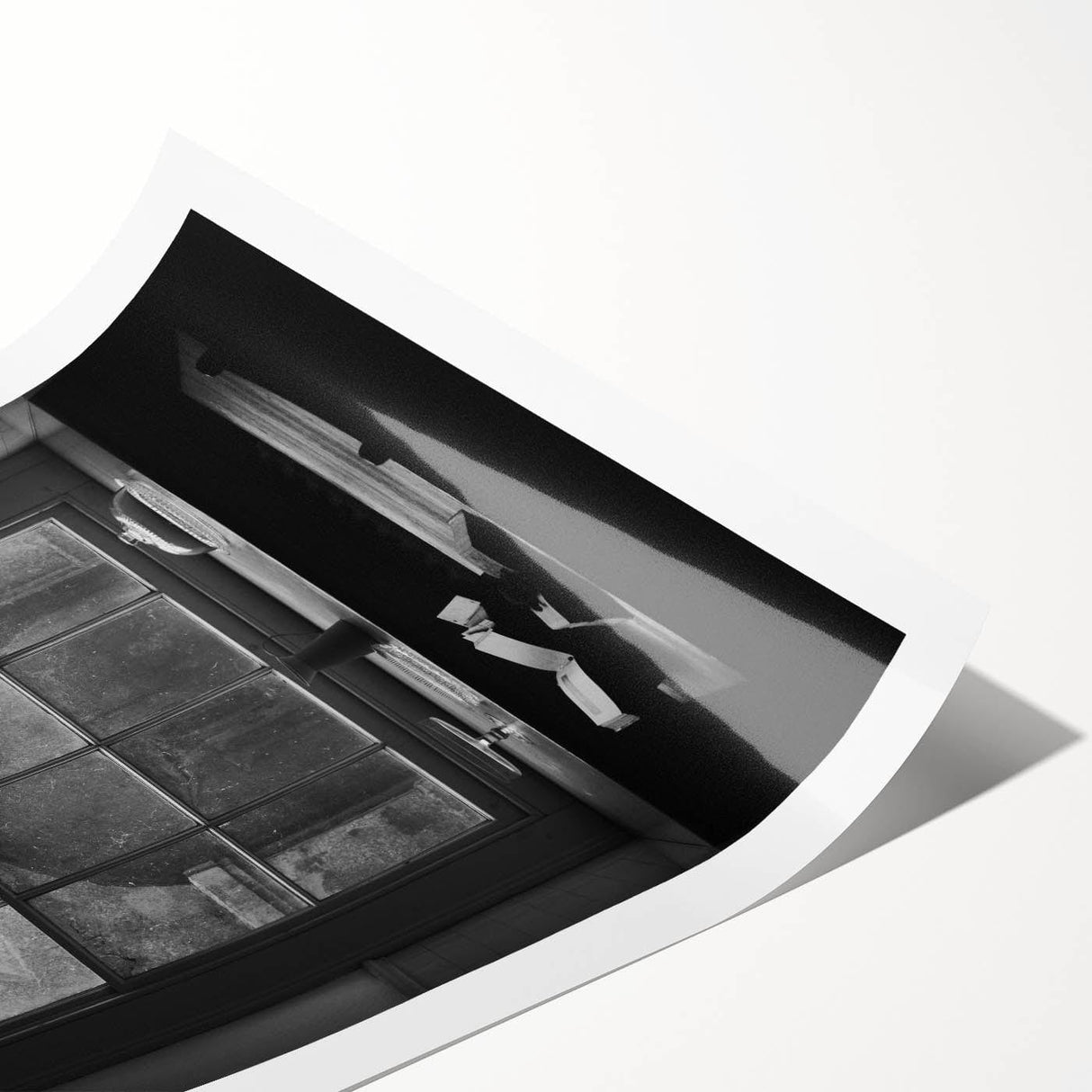 Abstract Canvas Wall Art – Moody Black & White Minimalist Print