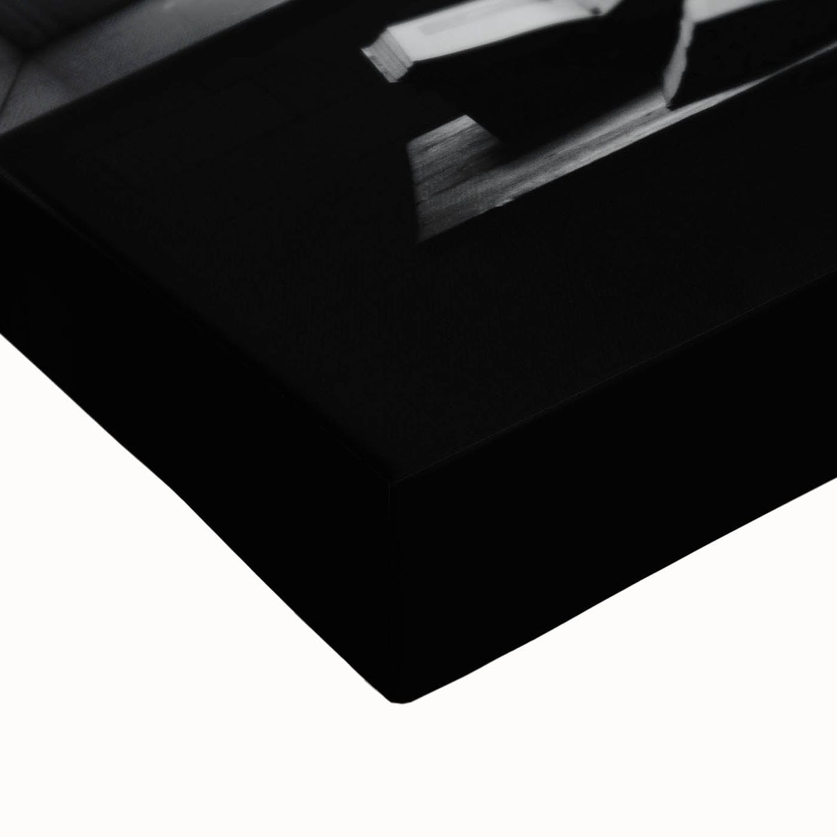 Abstract Canvas Wall Art – Moody Black & White Minimalist Print