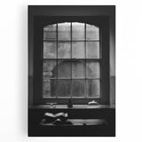 Abstract Canvas Wall Art – Moody Black & White Minimalist Print