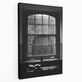 Abstract Canvas Wall Art – Moody Black & White Minimalist Print