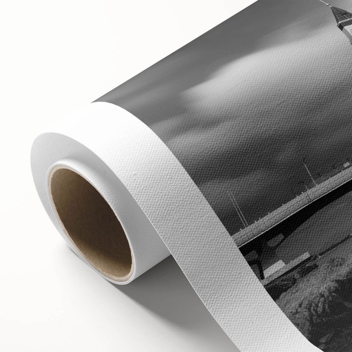 Modern urban landscape art – Striking architectural bridge print