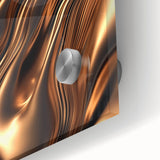 Abstract Fluid Canvas Art in Bronze Glow - Modern Fluid Art Prints