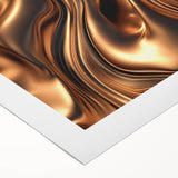 Abstract Fluid Canvas Art in Bronze Glow - Modern Fluid Art Prints