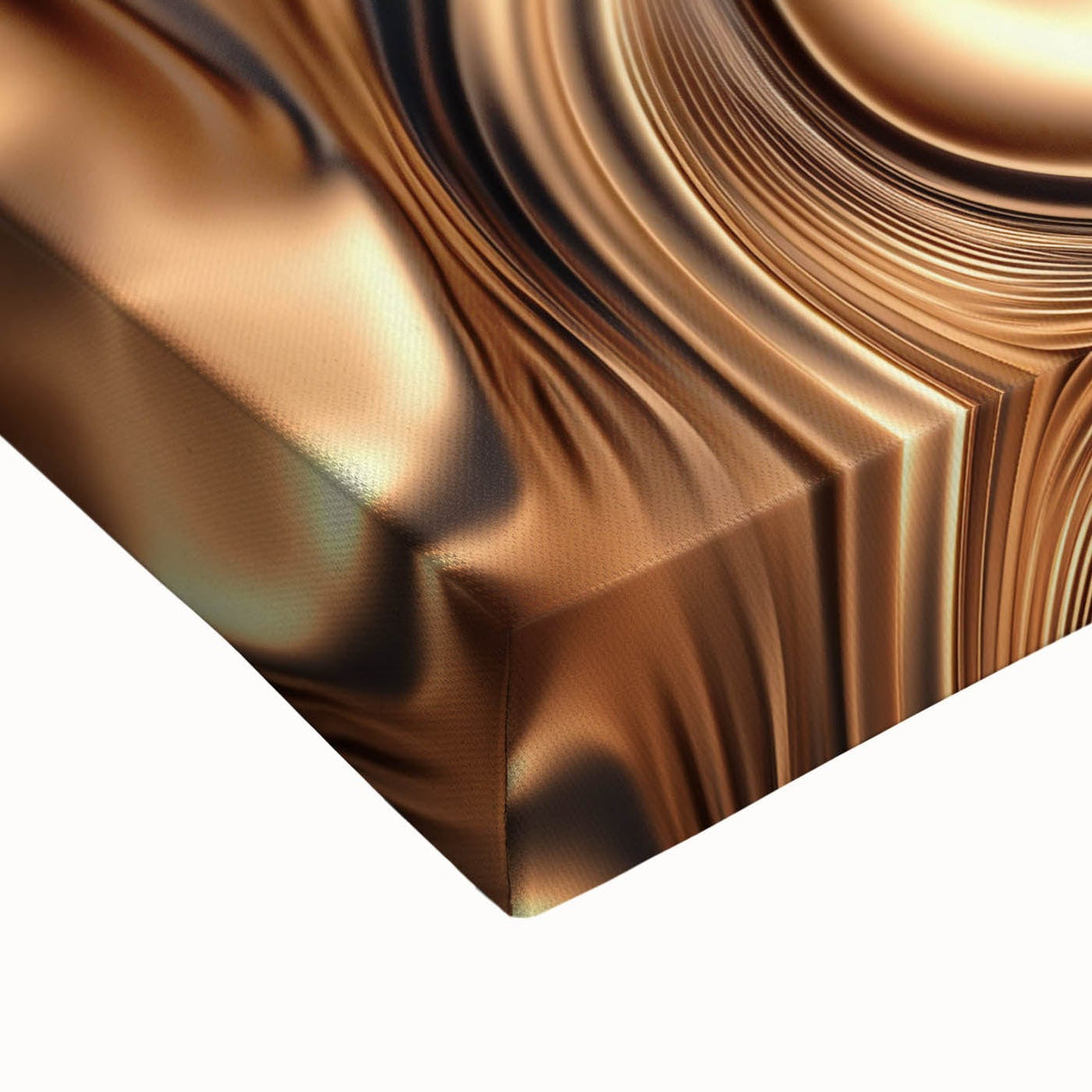 Abstract Fluid Canvas Art in Bronze Glow - Modern Fluid Art Prints