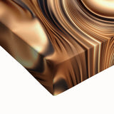 Abstract Fluid Canvas Art in Bronze Glow - Modern Fluid Art Prints