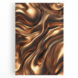 Abstract Fluid Canvas Art in Bronze Glow - Modern Fluid Art Prints