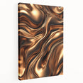 Abstract Fluid Canvas Art in Bronze Glow - Modern Fluid Art Prints