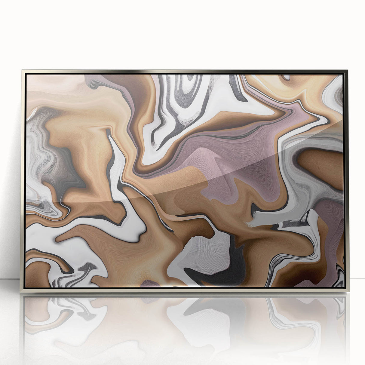 Earthen Harmony Abstracts – Neutral Modern Abstract Wall Art Print