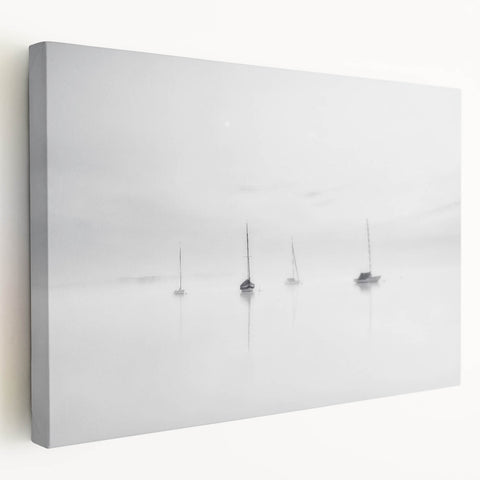 Sailboats in Mist - Fine Art Photography Acrylic Prints
