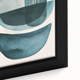 Minimalist Abstract Canvas Prints – Modern Geometric Teal Wall Art