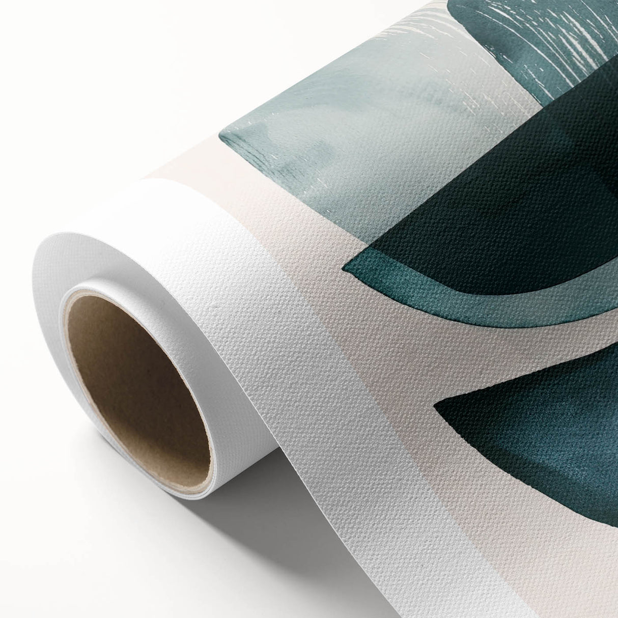Minimalist Abstract Canvas Prints – Modern Geometric Teal Wall Art