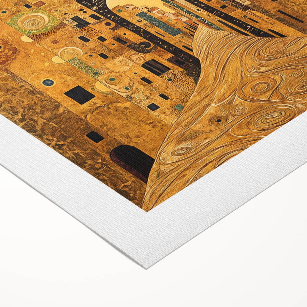 Golden Abstract Architectural Wall Art – Modern Cityscape Print