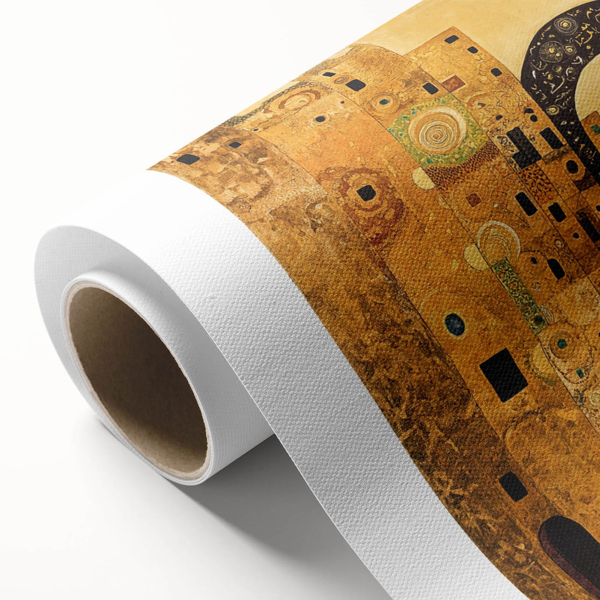 Golden Abstract Architectural Wall Art – Modern Cityscape Print