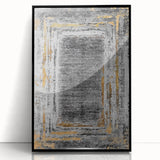 Earthen Harmony Abstracts – Gold and Gray Minimalist Wall Decor