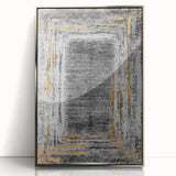 Earthen Harmony Abstracts – Gold and Gray Minimalist Wall Decor