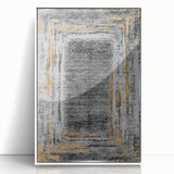 Earthen Harmony Abstracts – Gold and Gray Minimalist Wall Decor