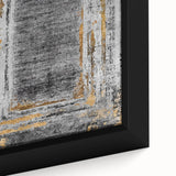 Earthen Harmony Abstracts – Gold and Gray Minimalist Wall Decor