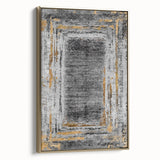 Earthen Harmony Abstracts – Gold and Gray Minimalist Wall Decor