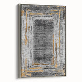 Earthen Harmony Abstracts – Gold and Gray Minimalist Wall Decor
