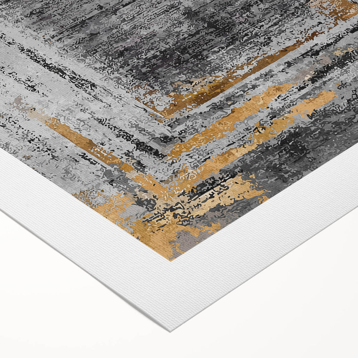 Earthen Harmony Abstracts – Gold and Gray Minimalist Wall Decor