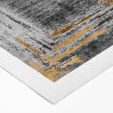 Earthen Harmony Abstracts – Gold and Gray Minimalist Wall Decor