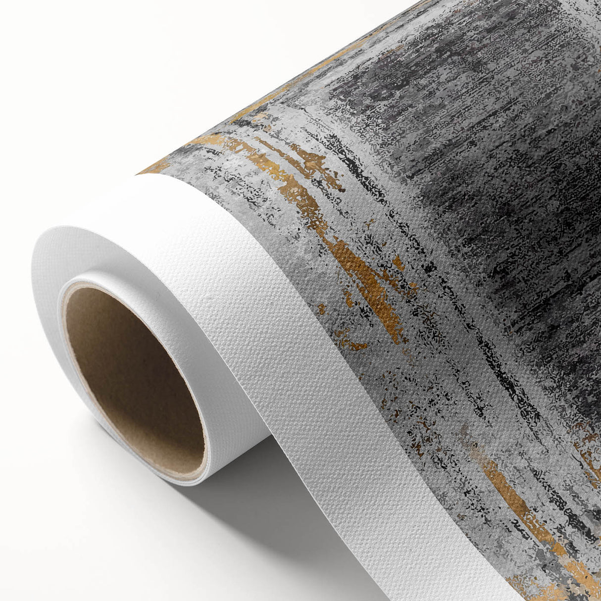 Earthen Harmony Abstracts – Gold and Gray Minimalist Wall Decor