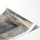 Earthen Harmony Abstracts – Gold and Gray Minimalist Wall Decor