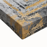 Earthen Harmony Abstracts – Gold and Gray Minimalist Wall Decor