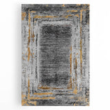 Earthen Harmony Abstracts – Gold and Gray Minimalist Wall Decor