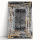 Earthen Harmony Abstracts – Gold and Gray Minimalist Wall Decor