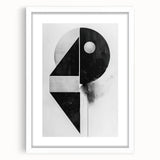 Geometric Minimalist Abstract Wall Art – Black and White Modern Print