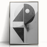 Geometric Minimalist Abstract Wall Art – Black and White Modern Print