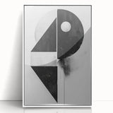Geometric Minimalist Abstract Wall Art – Black and White Modern Print