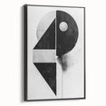 Geometric Minimalist Abstract Wall Art – Black and White Modern Print