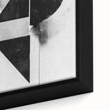 Geometric Minimalist Abstract Wall Art – Black and White Modern Print