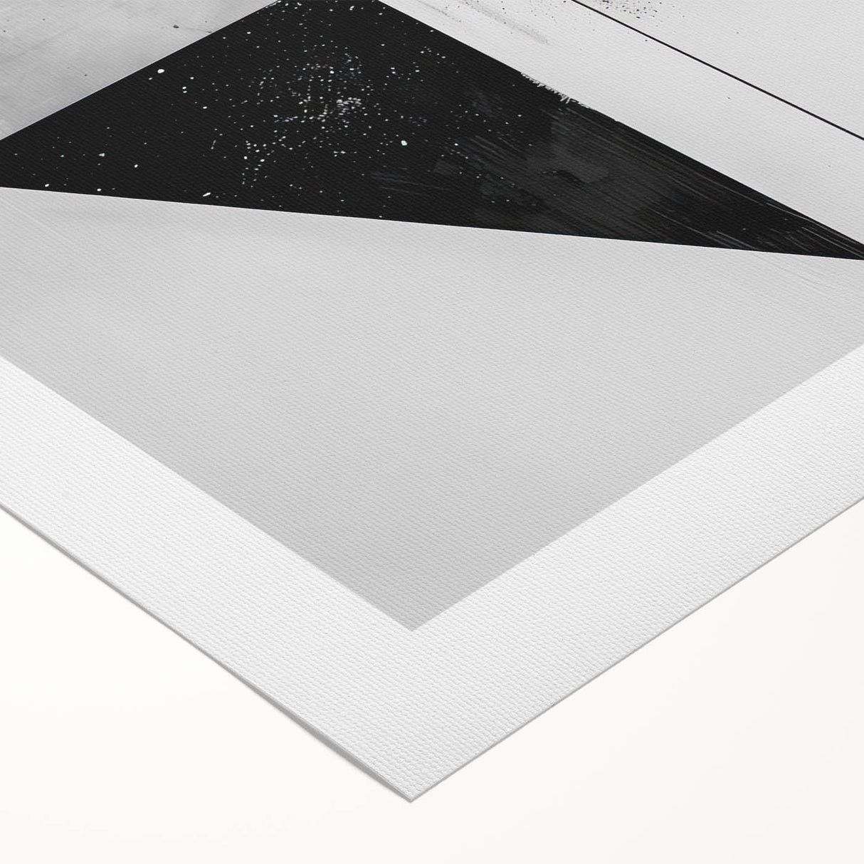 Geometric Minimalist Abstract Wall Art – Black and White Modern Print
