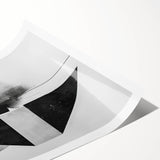 Geometric Minimalist Abstract Wall Art – Black and White Modern Print