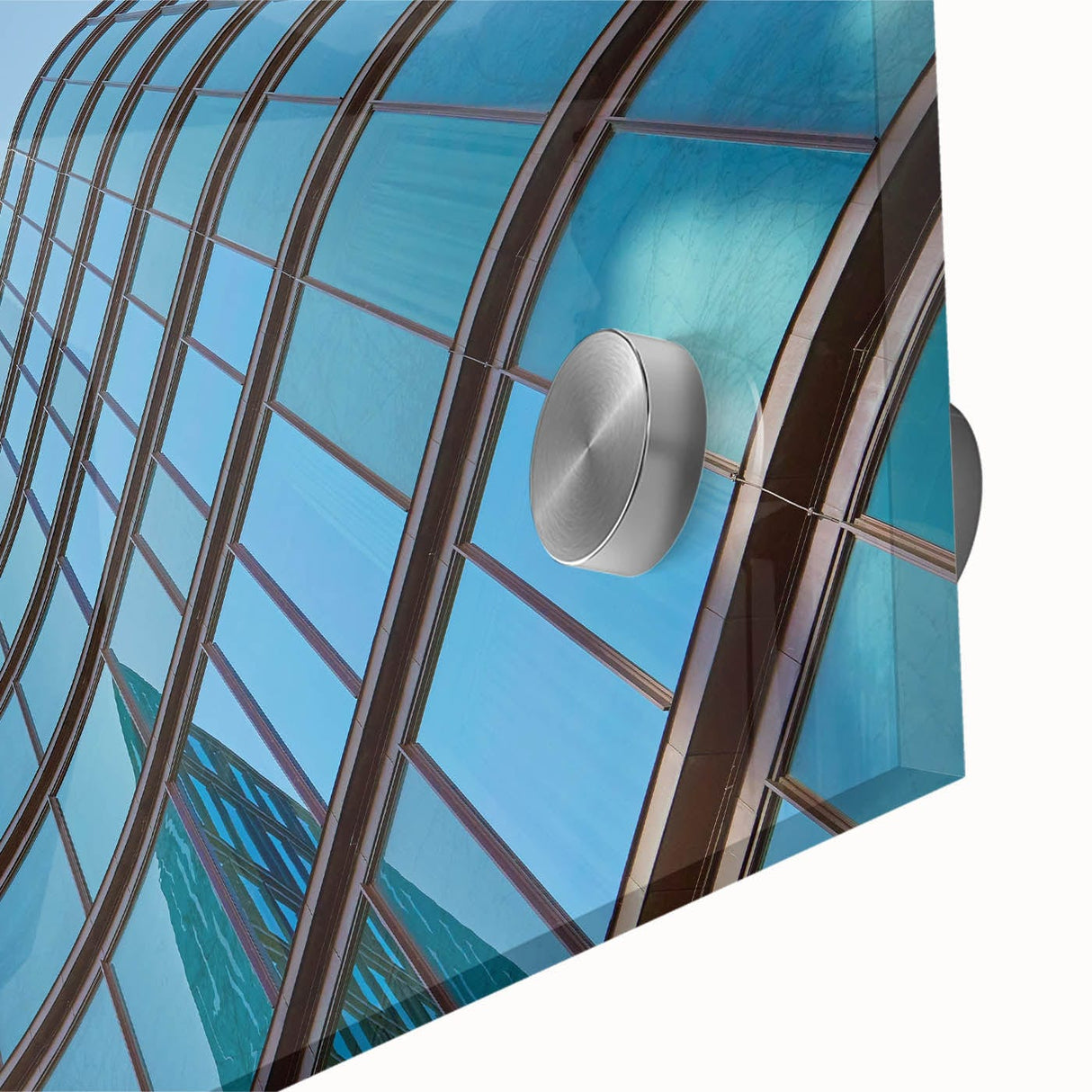 Urban skyline canvas prints – Sleek curved glass building photo